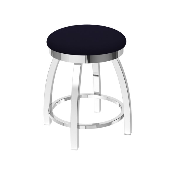 18" Swivel Vanity Stool, Chrome Finish, Canter Twilight Seat